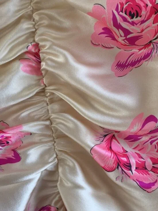 Vintage Betsey Johnson SILK floral mermaid dress - Picture 5 of 6